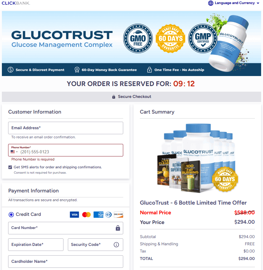 GlucoTrust order_page